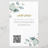 Papier Faire-part de mariage au code QR eucalyptus tout-e (Dos)