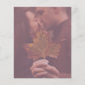 Papier Faire-part de mariage au ginkgo à l'aquarelle rose (Dos)