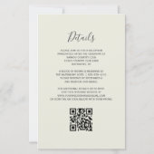 Papier Faire-part de mariage avec code QR Agate Violet Bu (Dos)