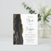 Papier Faire-part de mariage avec code QR Budget Agate No (Debout devant)