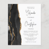 Papier Faire-part de mariage avec code QR Budget Agate No (Devant)