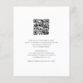 Papier Faire-part de mariage avec code QR photo moderne à (Dos)