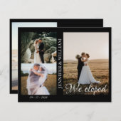 Papier Faire-part de mariage avec collage de photos Nous  (Devant / Derrière)