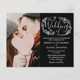 Papier Faire-Part de Mariage avec Détails de Photo de Fol