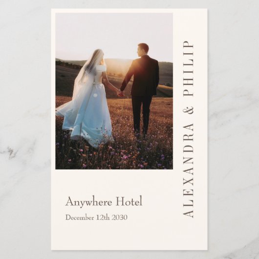 Papier Faire-part de mariage avec Elegant Typography prog (Devant)