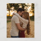 Papier Faire-part de mariage avec photo et script Champag (Dos)