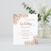 Papier Faire-part de mariage beige crème (Debout devant)