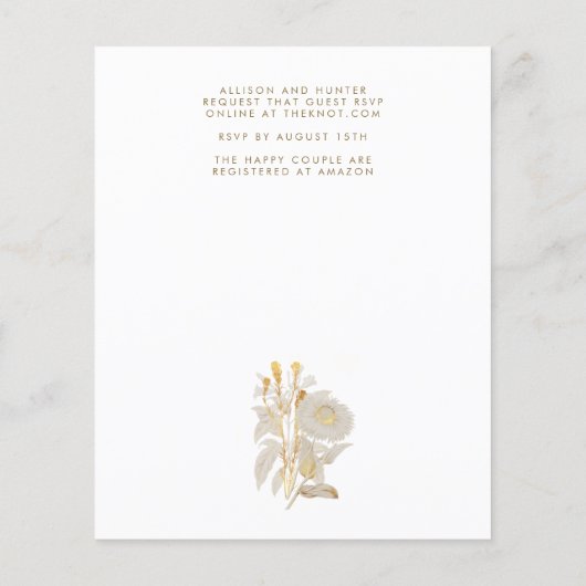 Papier Faire-part de mariage | Bella (Dos)