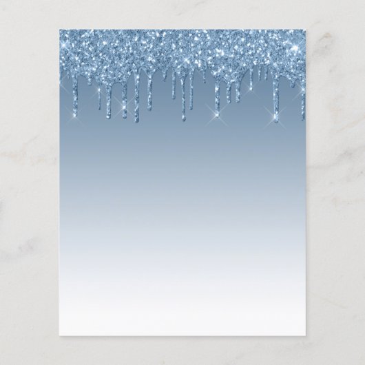 Papier Faire-part de mariage bleu Parties scintillant de  (Dos)