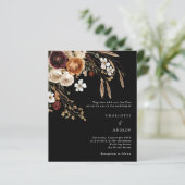 Papier Faire-part de mariage bordeaux noir beige (Debout devant)