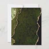 Papier Faire-part de mariage Budget Agate Vert Olive Or (Dos)