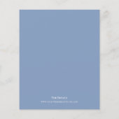 Papier Faire-part de mariage BUDGET Bleu Photo Minimalist (Dos)