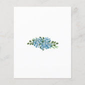 Papier Faire-part de mariage Budget Blue Hydrangeas (Dos)