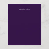 Papier Faire-part de mariage budget Dark Floral Purple Dy (Dos)