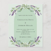 Papier Faire-part de mariage budget de la sauge lavande (Devant)