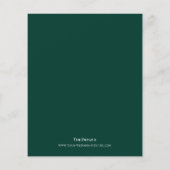 Papier Faire-part de mariage BUDGET Émeraude Photo Minima (Dos)