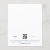 Papier Faire-part de mariage budget eucalyptus bleu blanc (Dos)