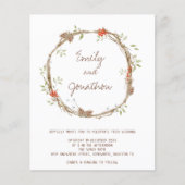 Papier Faire-part de mariage Budget Festif Pines Berries (Devant)