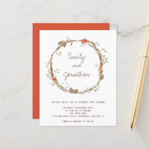 Papier Faire-part de mariage Budget Festif Pines Berries