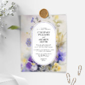 Papier Faire-part de mariage Budget Fleurs violettes et j
