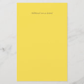 Papier Faire-part de mariage budget jaune gris éclairant (Dos)