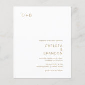 Papier Faire-part de mariage budget moderne monogramme do (Devant)