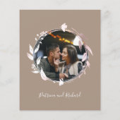 Papier Faire-part de mariage budget monogramme grullo (Dos)