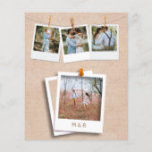Papier Faire-part de mariage Budget photo Burlap Lace Lig (Dos)