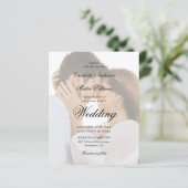 Papier Faire-part de mariage Budget photo de script moder (Debout devant)