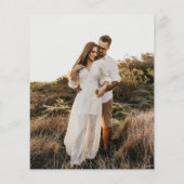 Papier Faire-part de mariage Budget photo de script moder (Dos)
