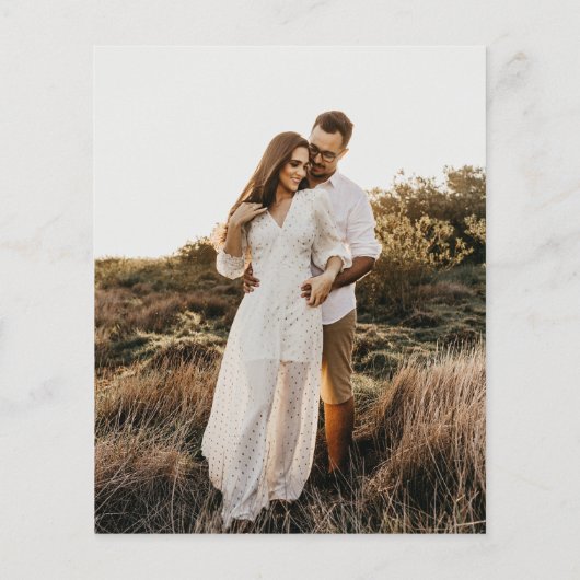 Papier Faire-part de mariage Budget photo de script moder (Dos)