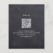 Papier Faire-part de mariage budget QR tableau noir à la  (Dos)