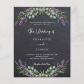 Papier Faire-part de mariage budget QR tableau noir à la  (Devant)