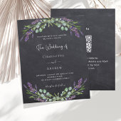 Papier Faire-part de mariage budget QR tableau noir à la 