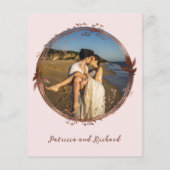 Papier Faire-part de mariage budget Rose Brumeuse Monogra (Dos)