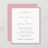 Papier Faire-part de mariage budget rose Rose simple et p (Devant / Derrière)