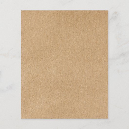 Papier Faire-part de mariage Budget Rustic Kraft Script (Dos)