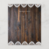 Papier Faire-part de mariage BUDGET Rustic Woodland Light (Dos)