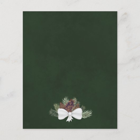 Papier Faire-part de mariage BUDGET Rustique Pinecones (Dos)