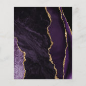 Papier Faire-part de mariage Budget Violet Sarcelle Or Ag (Dos)