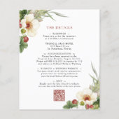 Papier Faire-part de mariage Budget White Rose Wild Straw (Dos)