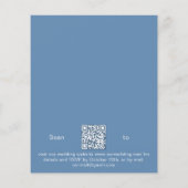 Papier Faire-part de mariage budgétaire bleu blanc pour l (Dos)