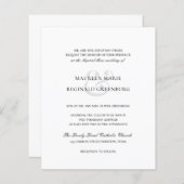 Papier Faire-part de mariage budgétaire classique (Devant / Derrière)