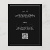 Papier Faire-part de mariage budgétaire de code QR minima (Dos)
