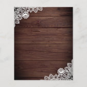 Papier Faire-part de mariage budgétaire de dentelle de de (Dos)