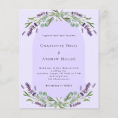 Papier Faire-part de mariage budgétaire de l'arche violet (Devant)