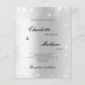 Papier Faire-part de mariage budgétaire de script formel (Devant)