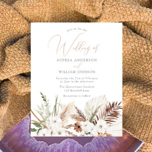 Papier Faire-part de mariage budgétaire des fleurs de sau