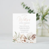 Papier Faire-part de mariage budgétaire des fleurs de sau (Debout devant)