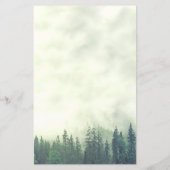 Papier Faire-part de mariage BUDGÉTAIRE Foggy Green Fores (Dos)